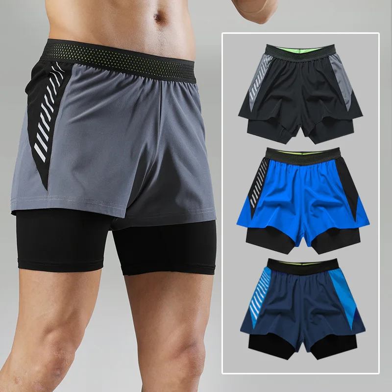 2022 шорты, пляжные штаны, летние шорты для бега, Спортивная Женская Спортивная одежда для фитнеса, Спортивная Двухуровневая одежда для бега