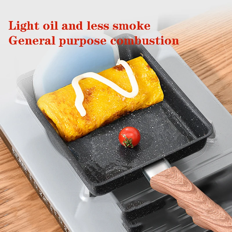 Японская омлетная антипригарная сковорода с противоожоговой ручкой плита и