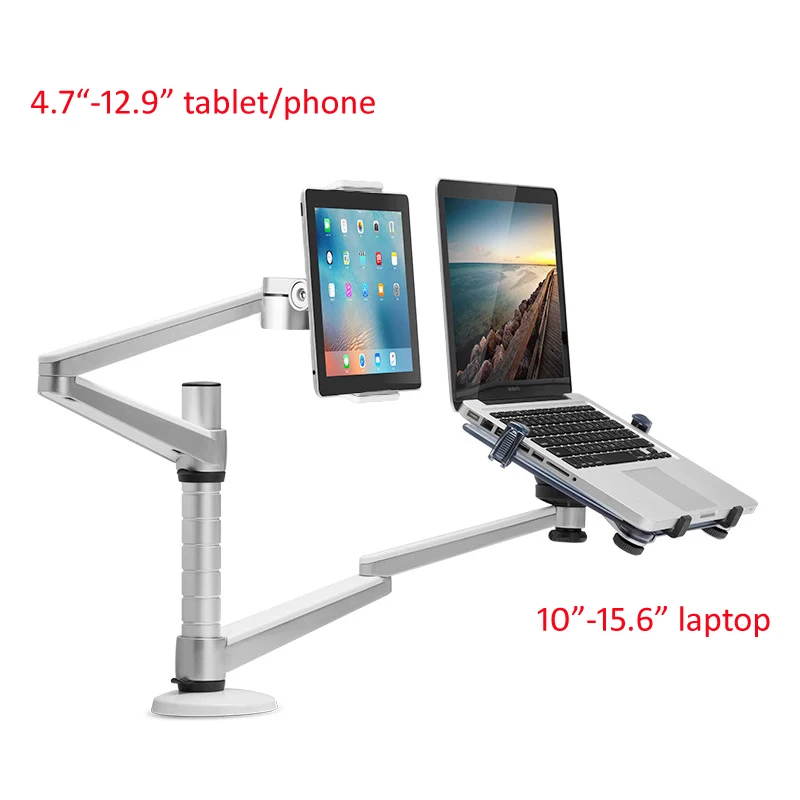 

D-MOUNT OA-9X Double arm multifunctional aluminum 9inch 10inch pad onemix 3s desk mount laptop table stand monitorbracket shelf