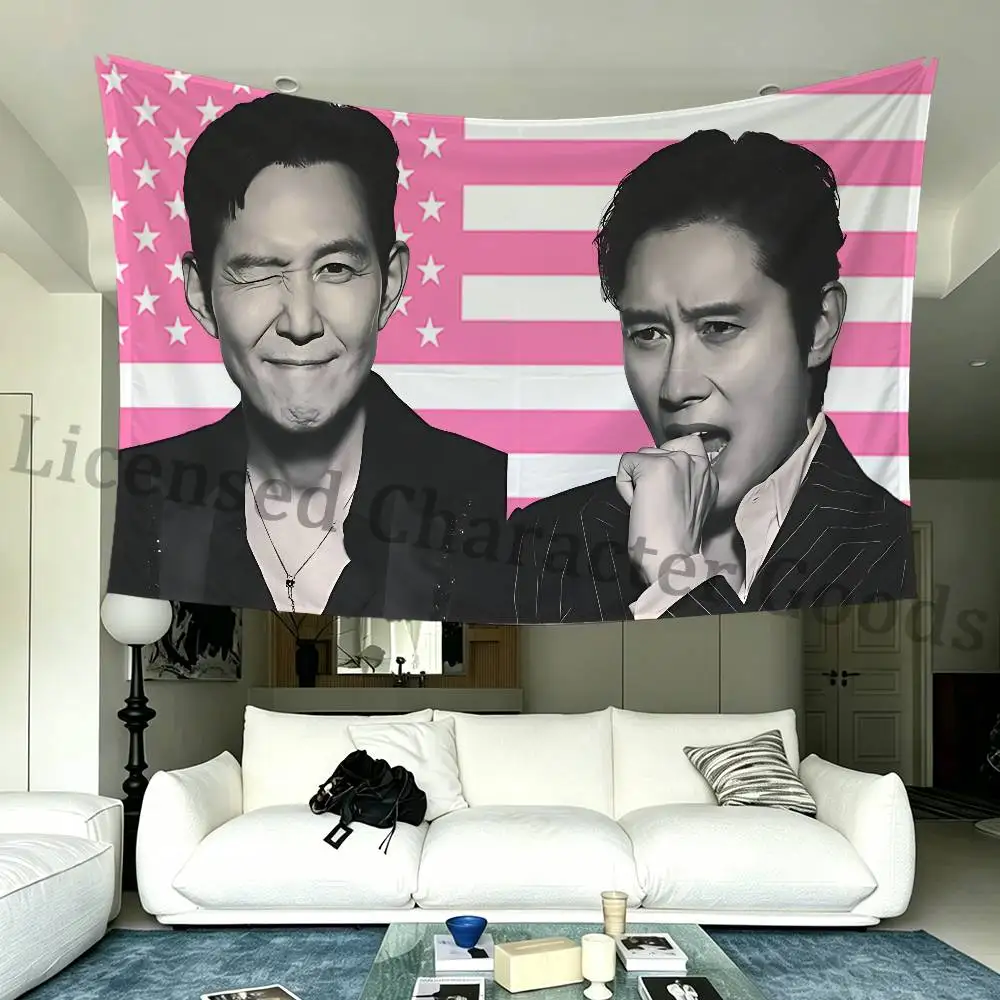 Фото Флаг Lee J-Jung-jae B-Byung Hun из полиэстера с нержавеющими люверсами, 50x70, 60x90, 70x115, 100x150, 150x200 см, декоративный баннер №5