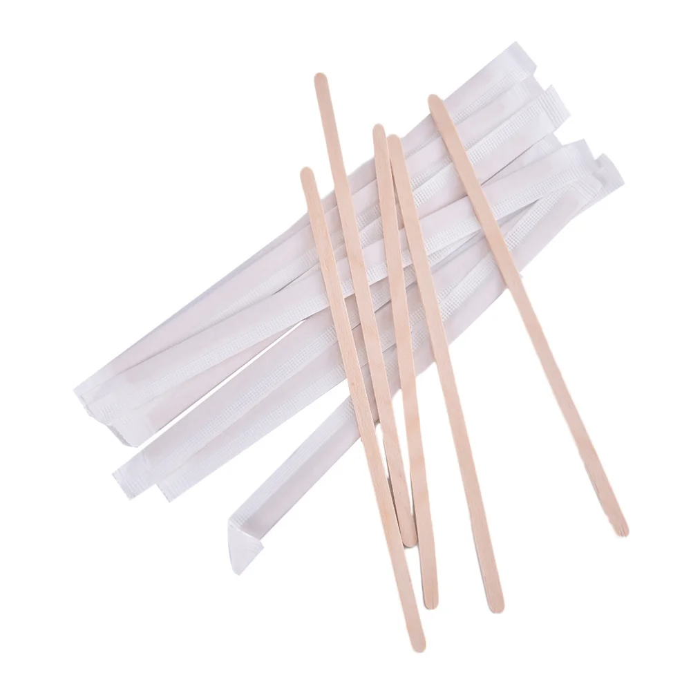 100 шт. деревянные мешалки для чая и кофе