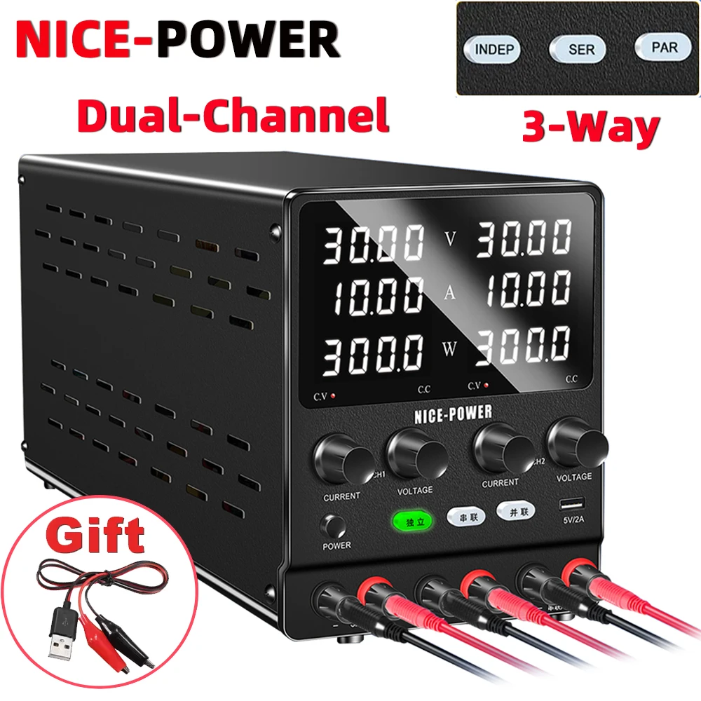SPS3010-2KD Двухканальный источник питания постоянного тока Лабораторный настольный