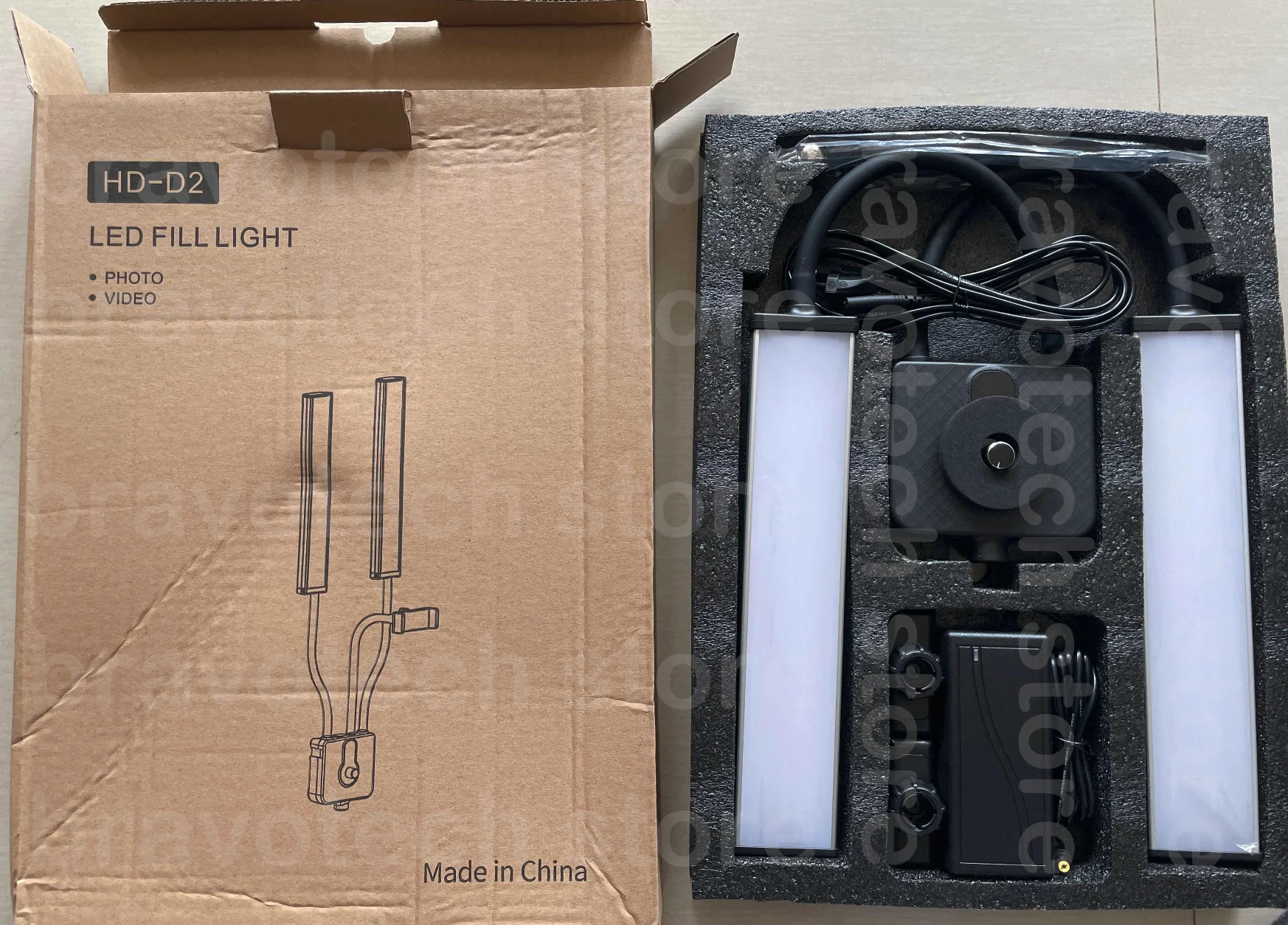 Двойная светодиодная лампа заполняющий свет для фотостудии длинные полосы