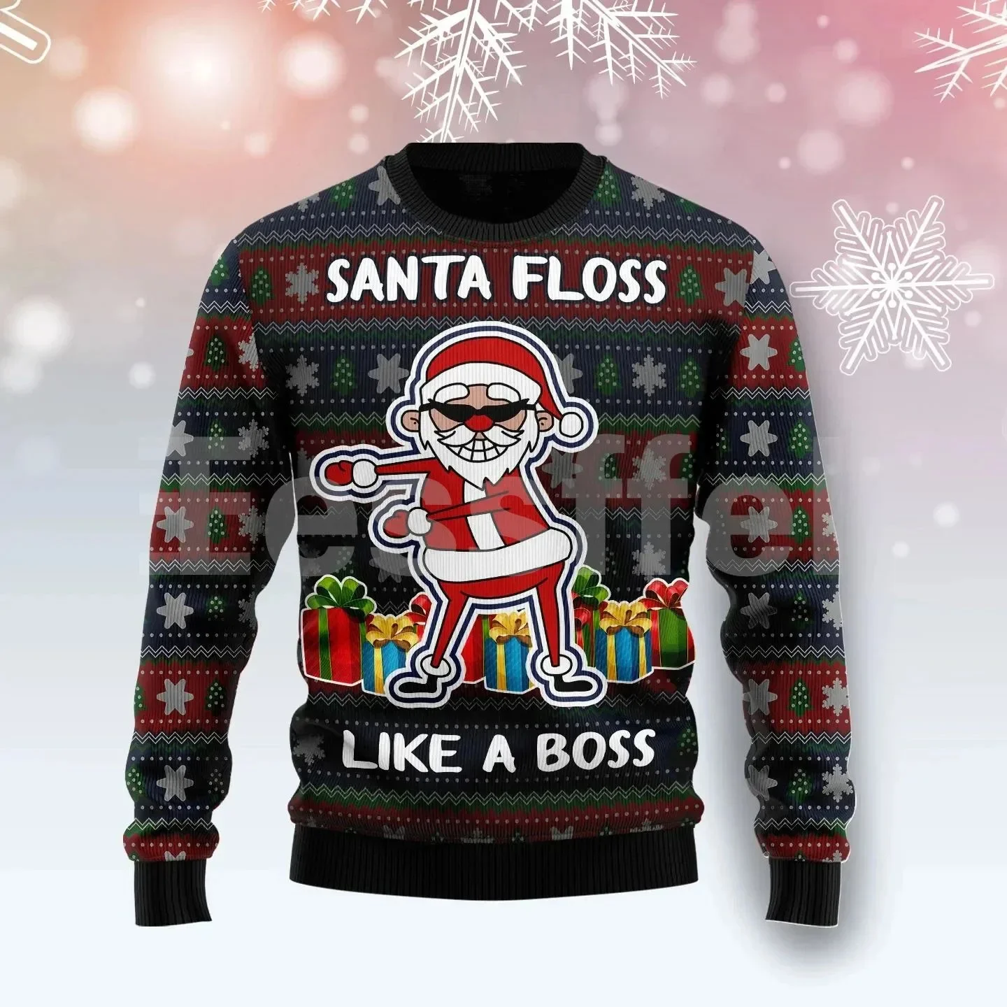 2024 Новый стиль Рождественский уродливый свитер для косплея Санта-Клаус зима