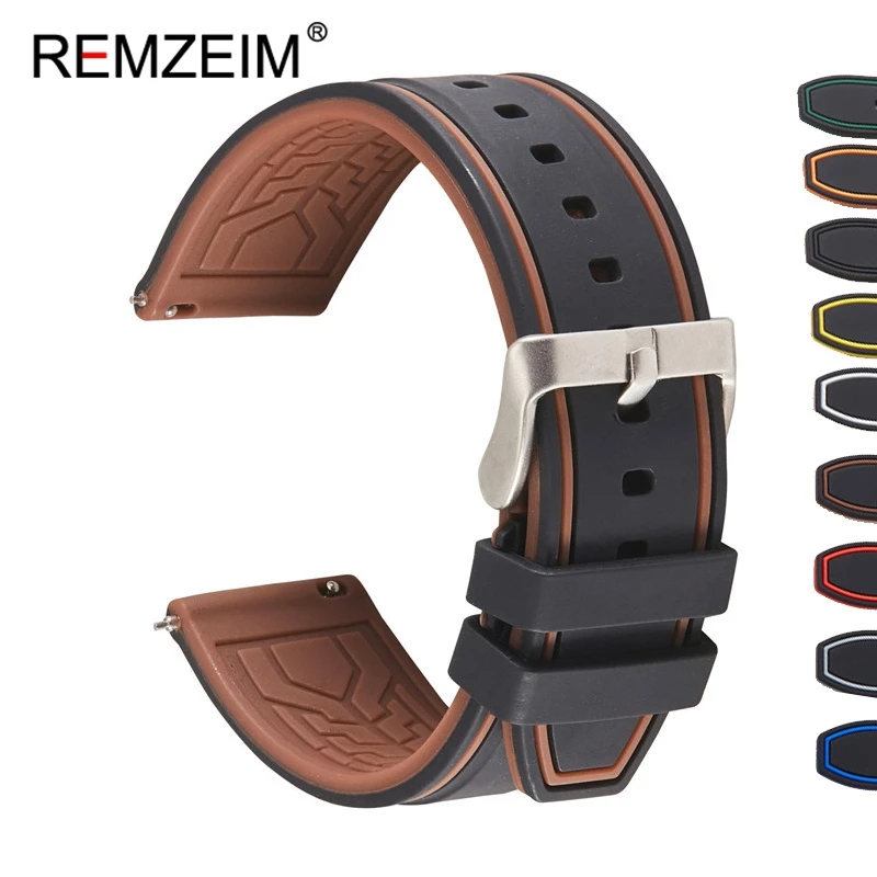 Ремешок силиконовый для Samsung Galaxy Watch 4 Active 2 42 мм 46 быстросъемный браслет Huawei