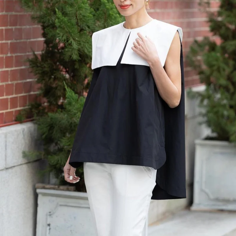 Kuzuwata летние новые японские дизайнерские рубашки с круглым вырезом без рукавов