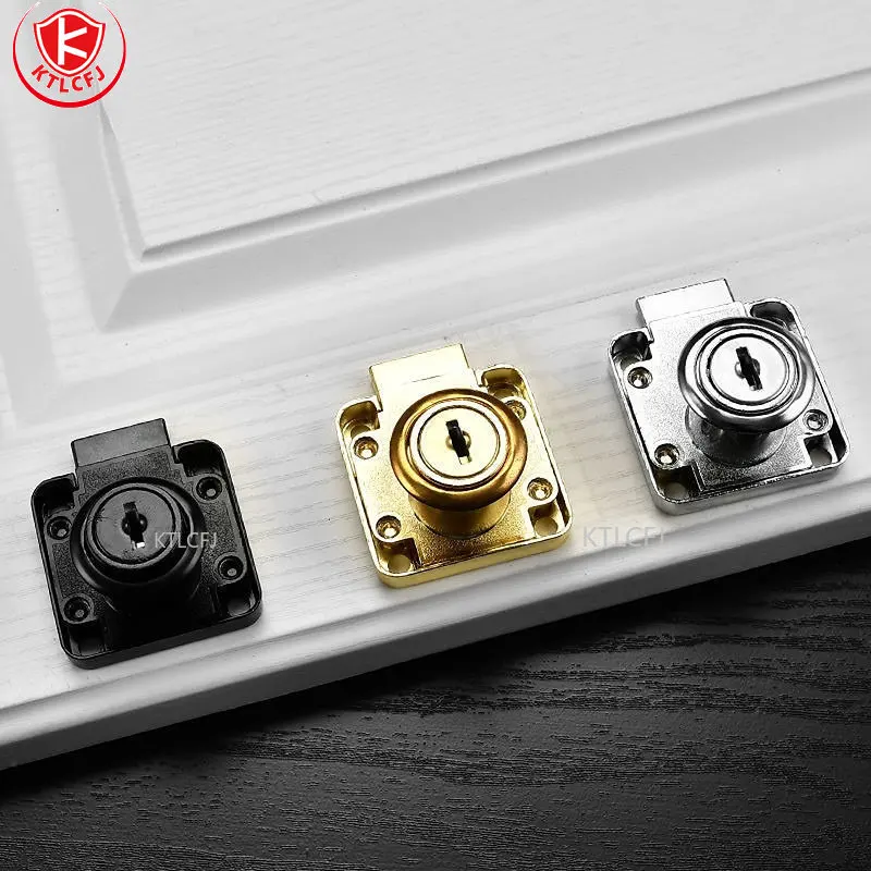 

1Pcs Zinc Alloy Drawer chain Lock For Cupboard Door Showcase Lock Furniture Cabinet Lock Only/Master key Open The Lock