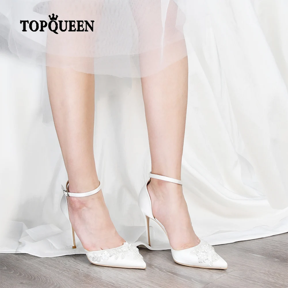 Дизайнерская обувь TOPQUEEN женские пикантные белые туфли-лодочки из лакированной