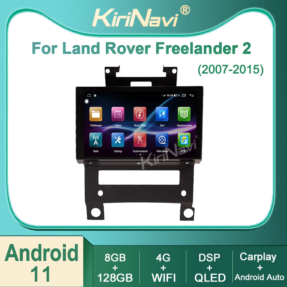 Kirinavi-Radio con GPS para coche, reproductor Multimedia con Android 11, DVD, vídeo estéreo, WIFI, para Land Rover Freelander 2 2007-2015