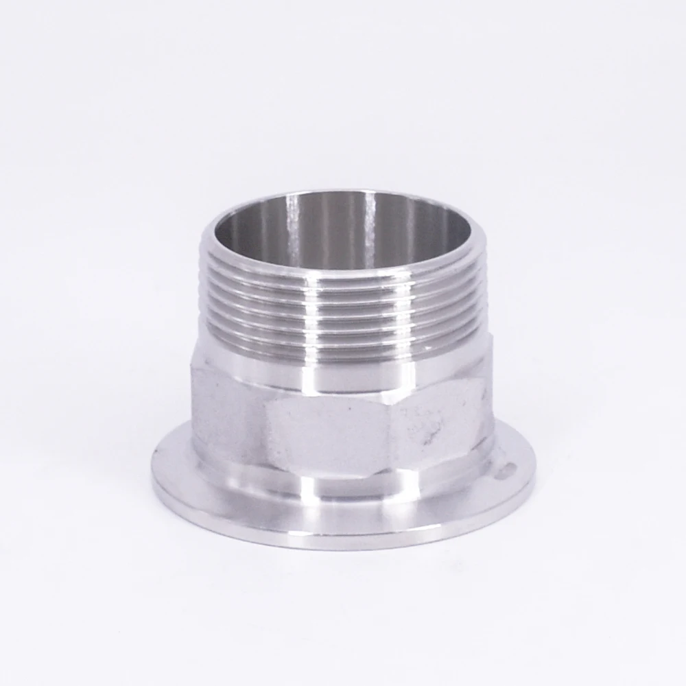 

1-1/2" BSPT Male x 2" Tri Clamp Ferrule Octagonal SUS 304 Stainless Steel Sanitary Coupler Pipe Fitting Homebrew Beer