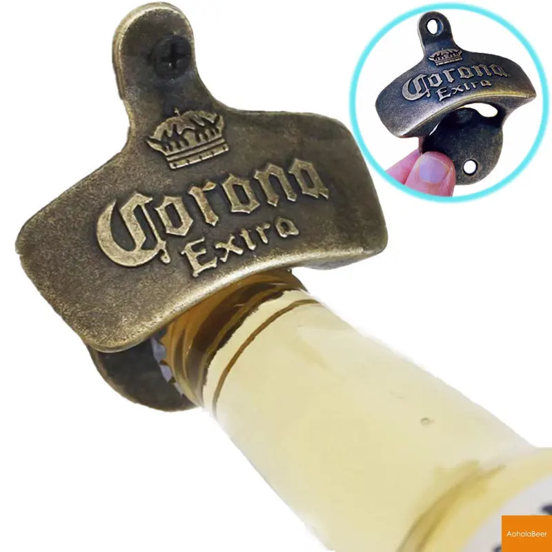 

Retro Bar Wall Decorative Bottle Opener Wall Mounted Hanging Openers Tools Alloy Electroplating Process Bar Cafe Wall Decoration