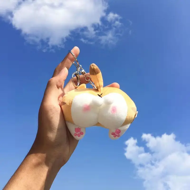 Милые животные маленькие ягодицы Школьный Рюкзак Подвеска корги собака брелок