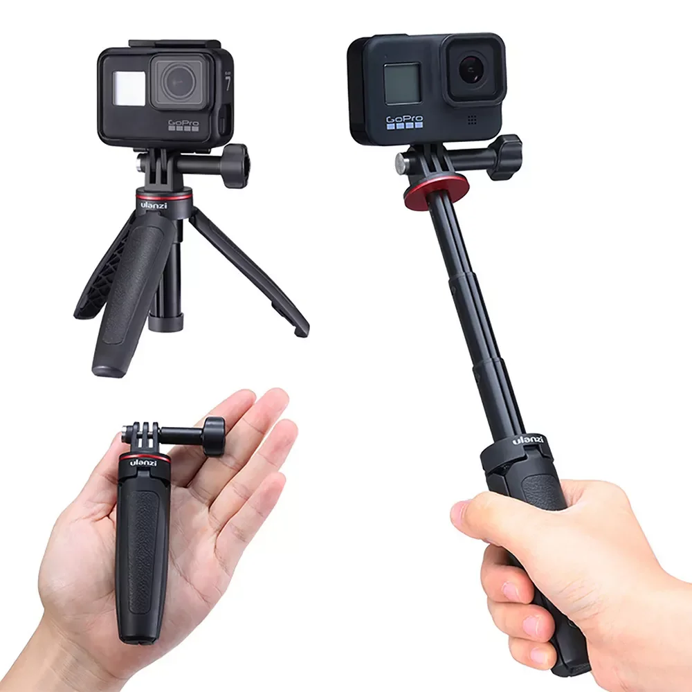 

ULANZI MT-09 Gopro Action Camera Handle Mini Tripod Extension Tripod Holder Mount Handgrip for Gopro Hero 5/67/8 Black Sport Cam