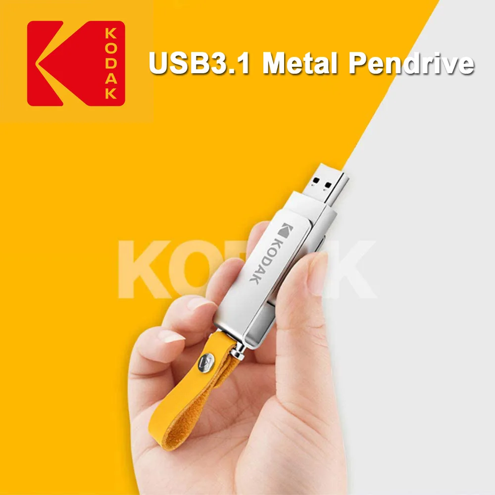 

KODAK USB Flash Drive 512GB 256GB 128GB Pendrive 147MB/s USB3.1 K133 Mini Metal Memory Stick Unidad Flash for Laptop Desktop PC