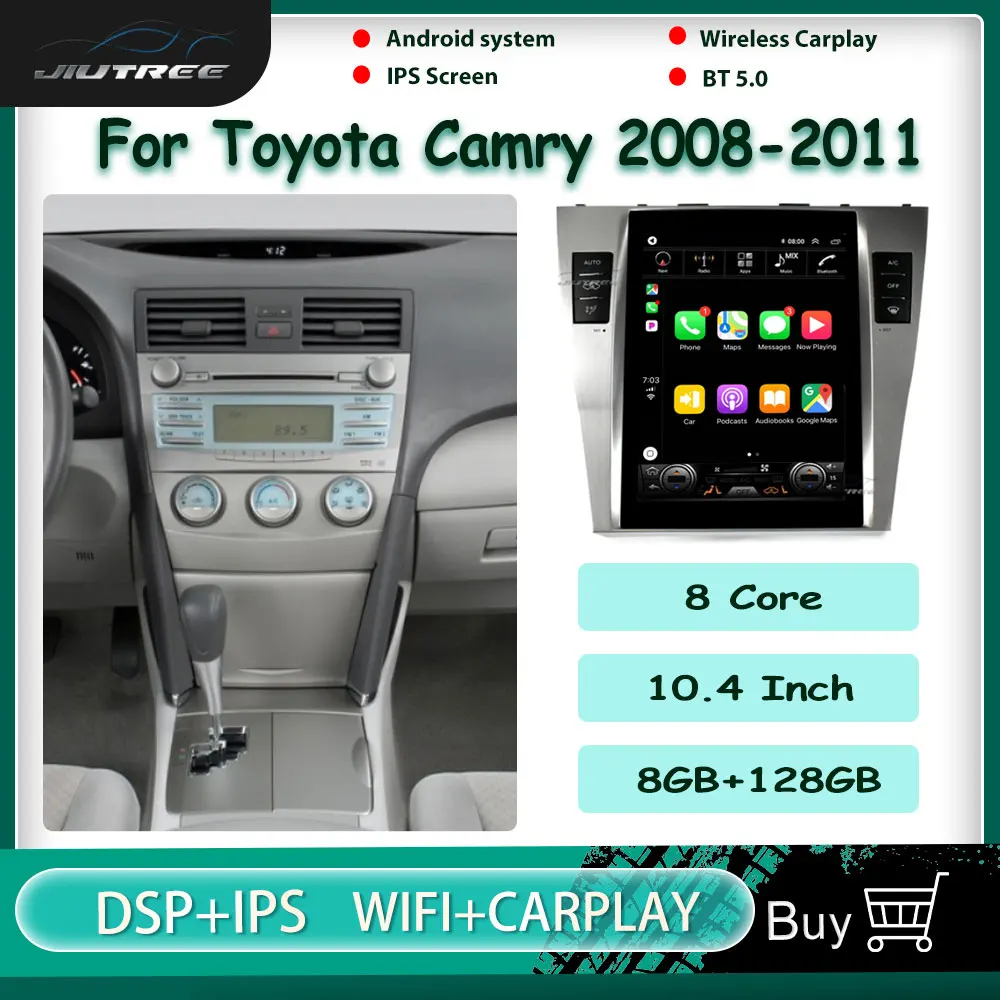 

Android 10 для Toyota Camry 2008 2009 2010 2011, автомобильный мультимедийный плеер, автомобильный радиоплеер, навигатор, GPS, Carplay, стерео, DVR, Carplay