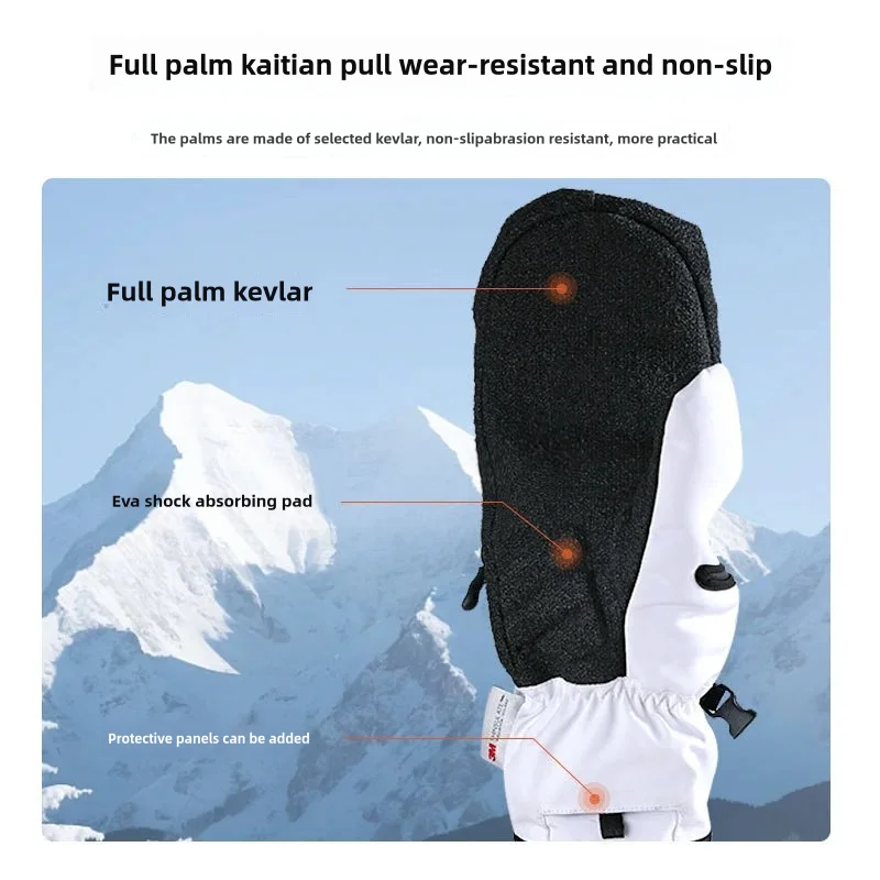 Зимние лыжные перчатки водонепроницаемые для сноуборда снегохода велоспорта