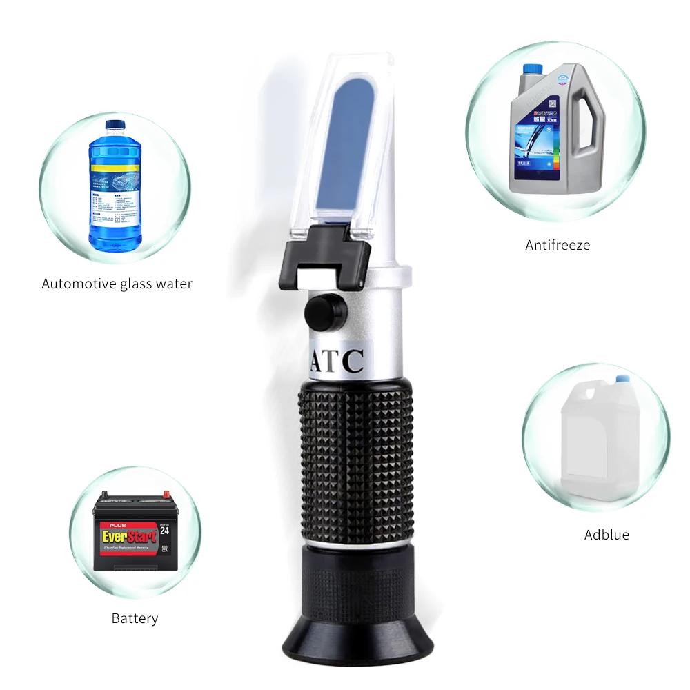 

Antifreeze Refractometer Car Freezing Point ATC Car Urea 4 in 1 Tester Ethylene Propylene Glycol Battery Fluid Tester Tool