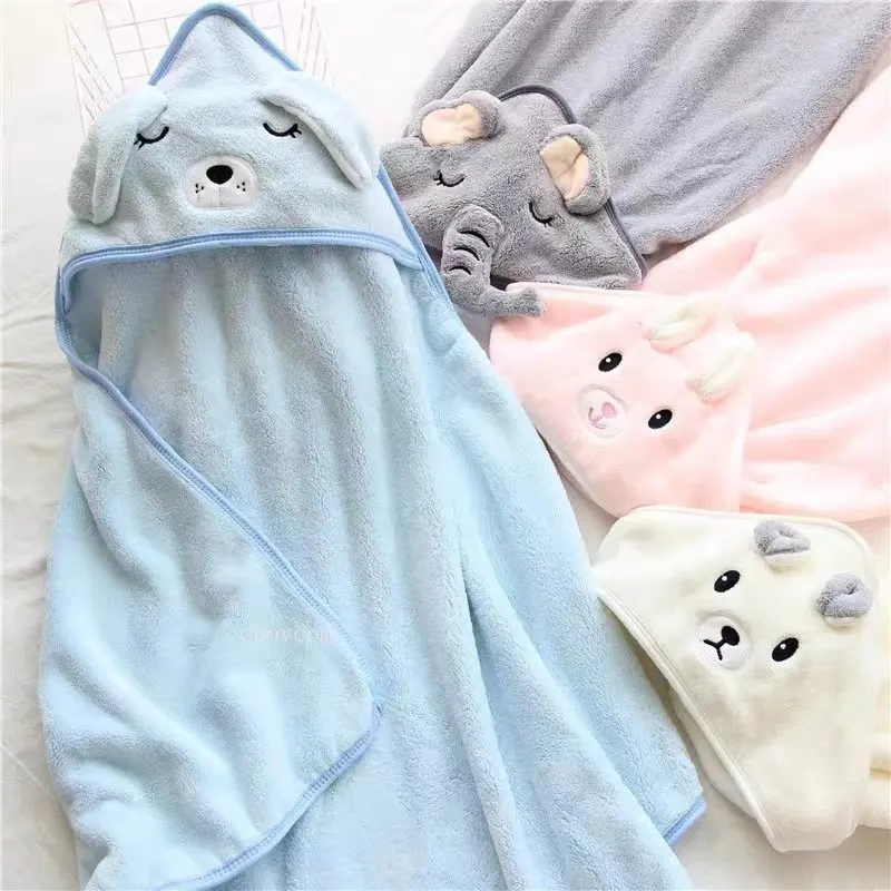 S Kids Bathrobe Super Soft Bath Towel Blanket Warm Sleeping 
