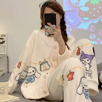 Kawaii Sanrio Flannel Pijamas 2