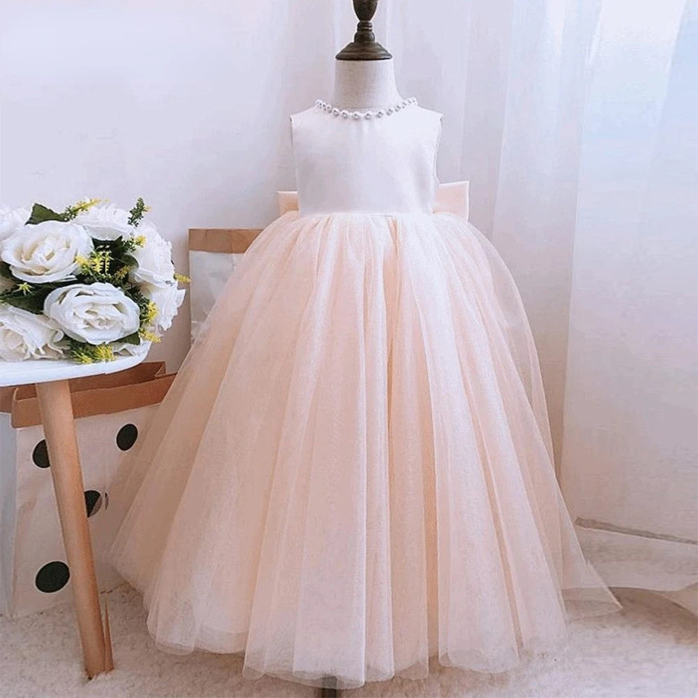 

Пышное кружевное платье с цветочным рисунком для девушек, Свадебное бальное платье для девушек Вечерние вечернее платье для причастия