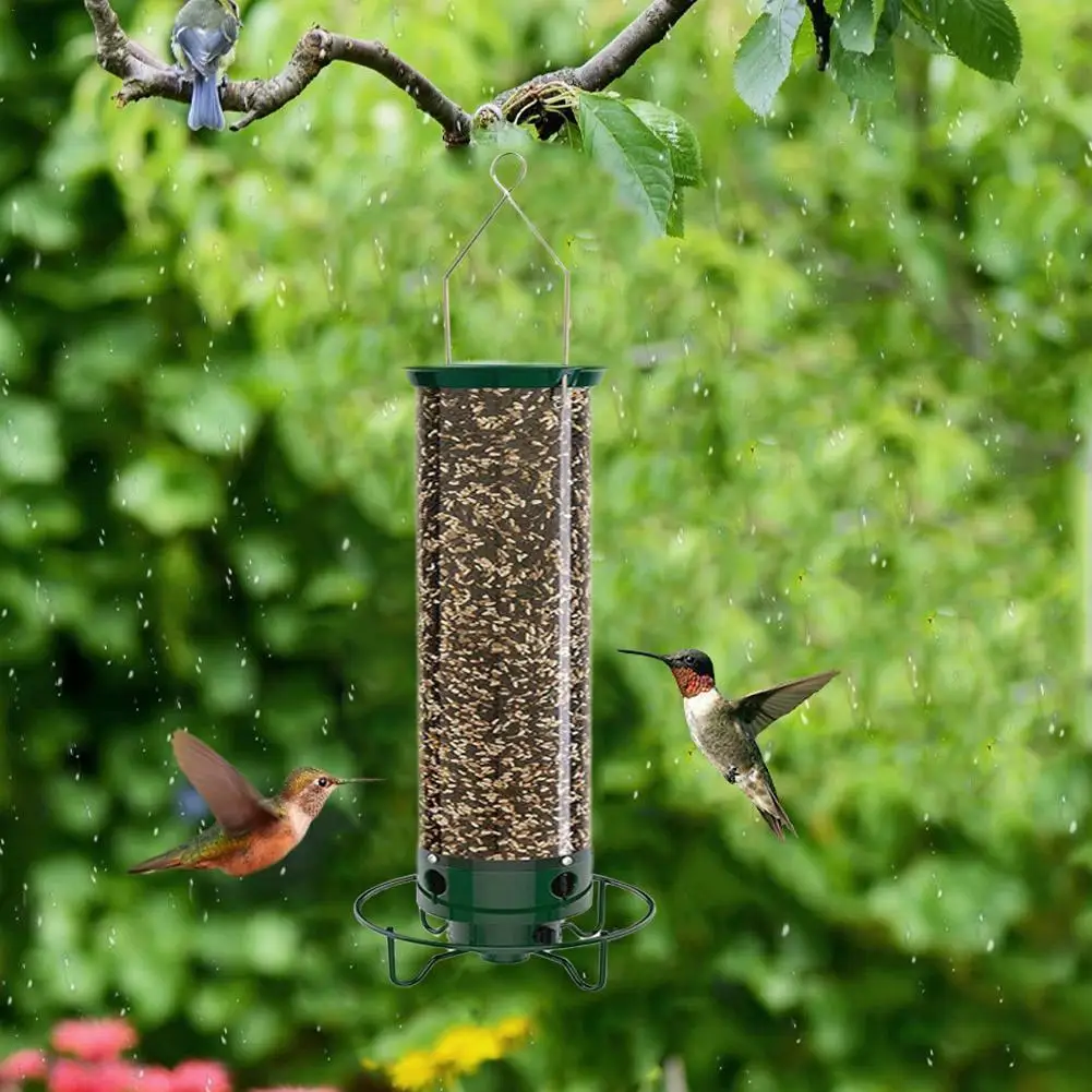 

Squirrel-Proof Bird Feeder Hanging Hummingbird Water Plastic Iron Feeder Feeders Bird Hook Garden Bird Outdoor Flower Acces T8M4