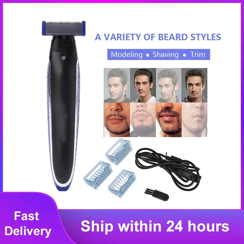 

Rechargeable Electric Beard Shaver Pro Solo Mustache Razor Body Trimmer Men Shaving Machine Hair Trimmer Face Care Hair Remover