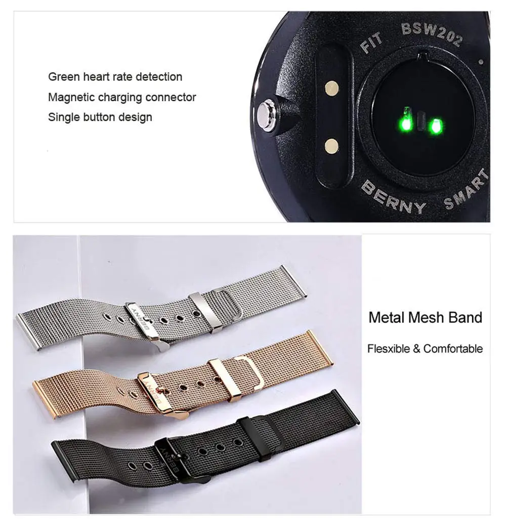 Smart Watch for Women Men Couple Heart Rate Monitor Waterproof Sports Fitness Tracker Android IOS Clock