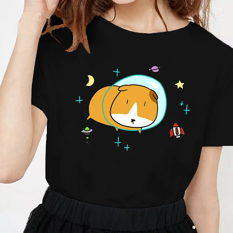 

Kawaii Мультфильм морская свинья, футболки для женщин, милые животные, подарок любимым, футболка, Женские Смешные Женские Графические Топы