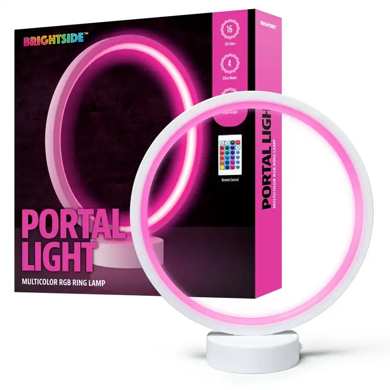 

Portal Light, Multicolor RGB Ring Lamp, 16 Colors, Dimmable, USB-Powered Projector lamp Sunset lamp Levitating moon lamp Teeth w