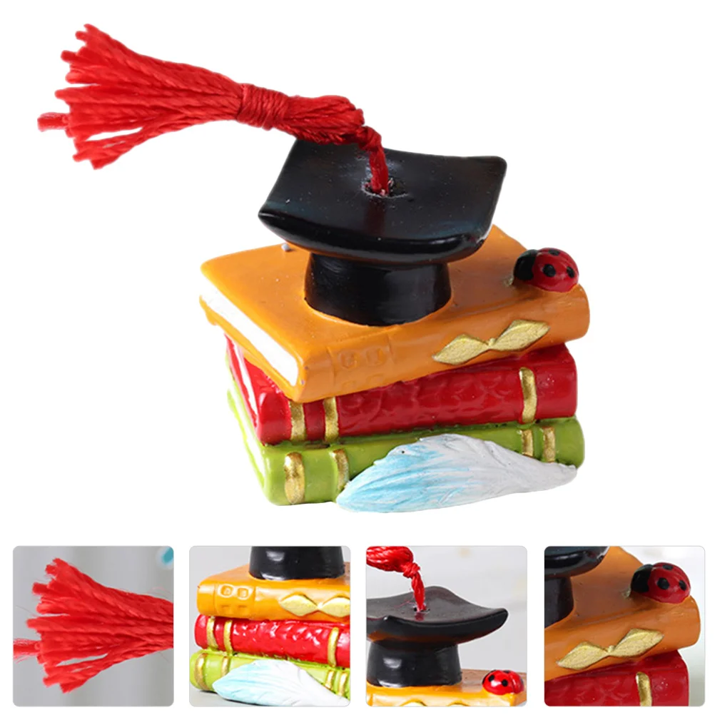 

Dessert Graduation Party Cake Decor Photography Prop Book Ornament Resin Decoration Supply