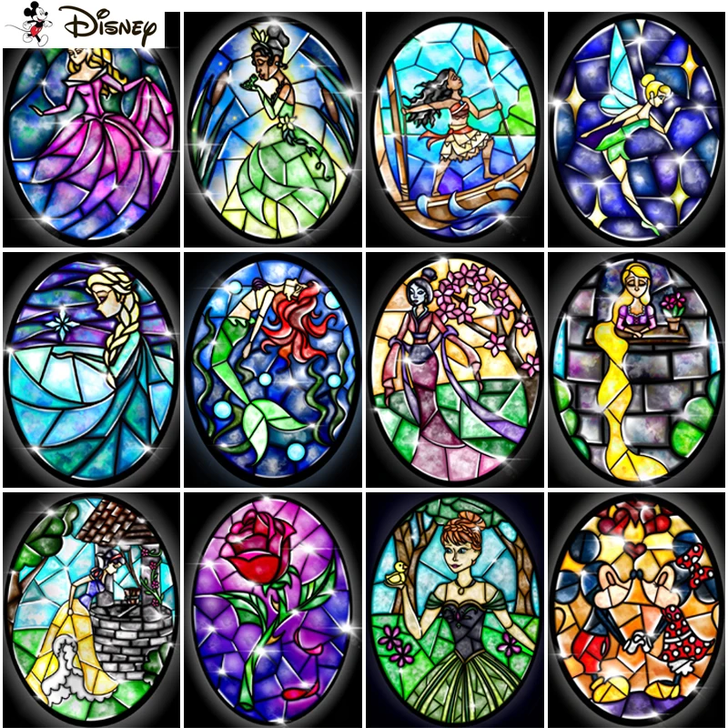 

Алмазная вышивка «сделай сам» Disney, Набор для вышивки крестиком «мультяшная принцесса», 5D Вышивка, украшение для дома