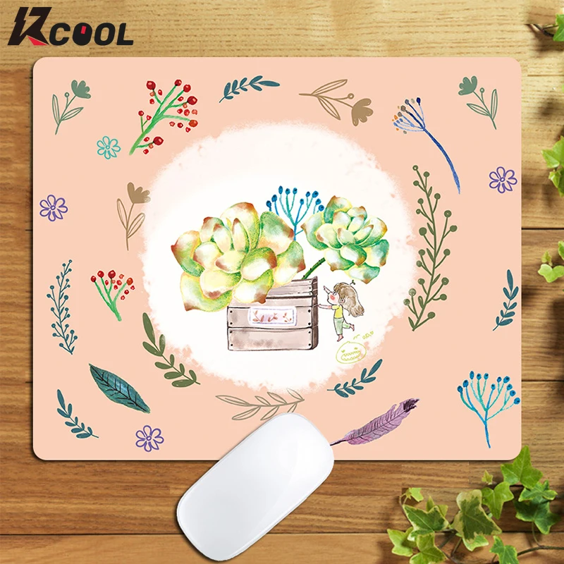 

Fresh Flower Cactus Plants Rubber Mouse Pad Flat Smooth Non-Slip Small Table Mat Office Learning Pad E-Sports Gaming Pad