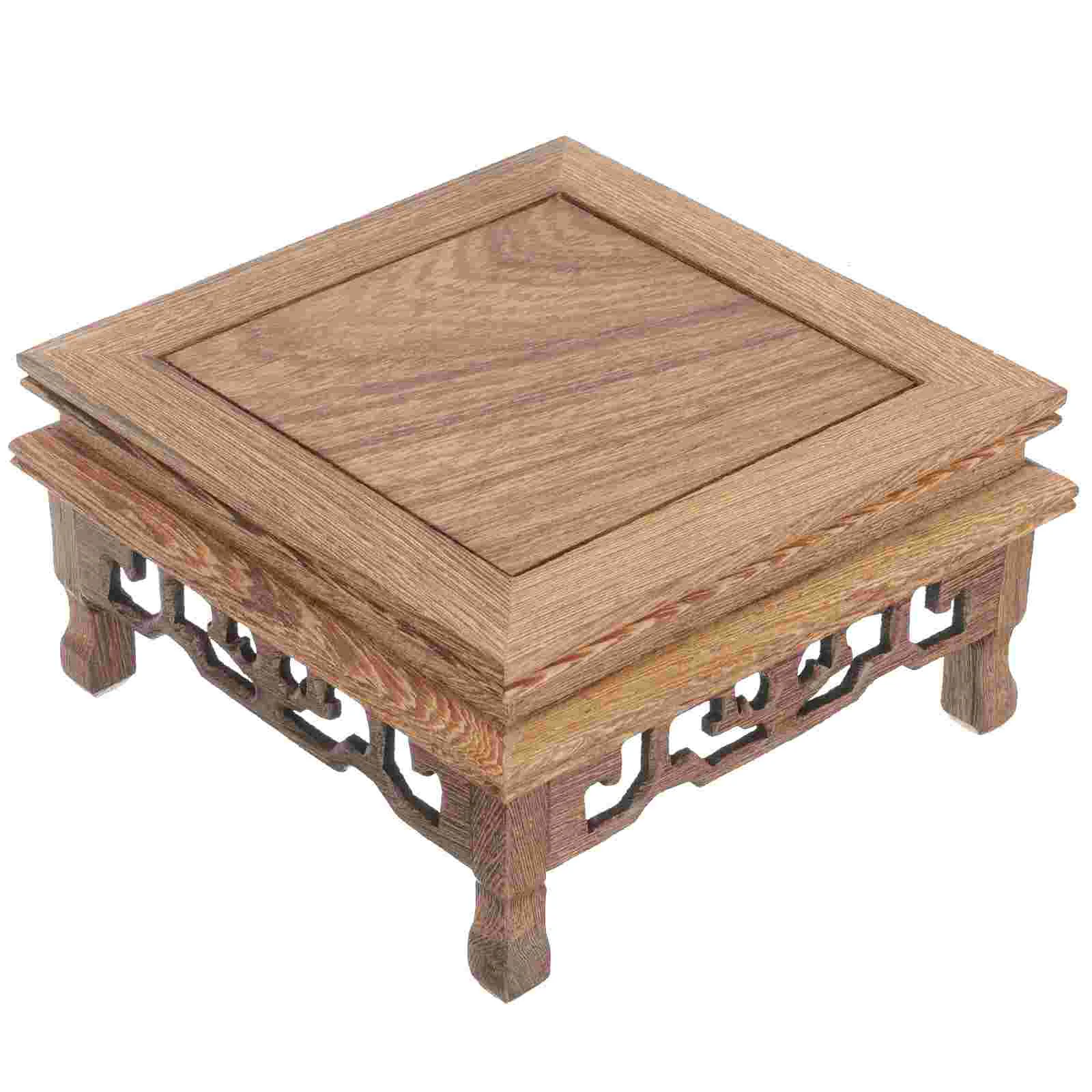 

Wood Flowerpot Holder Wooden Flower Pot Stand Holder Base for Garden Yard