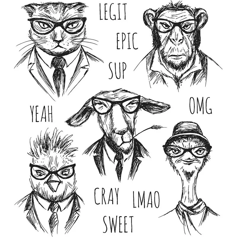 

18x19,5 см хипстерские прозрачные штампы с животными и домашними животными прозрачные силиконовые штампы/печать для «сделай сам» скрапбукинга/фото декора 30