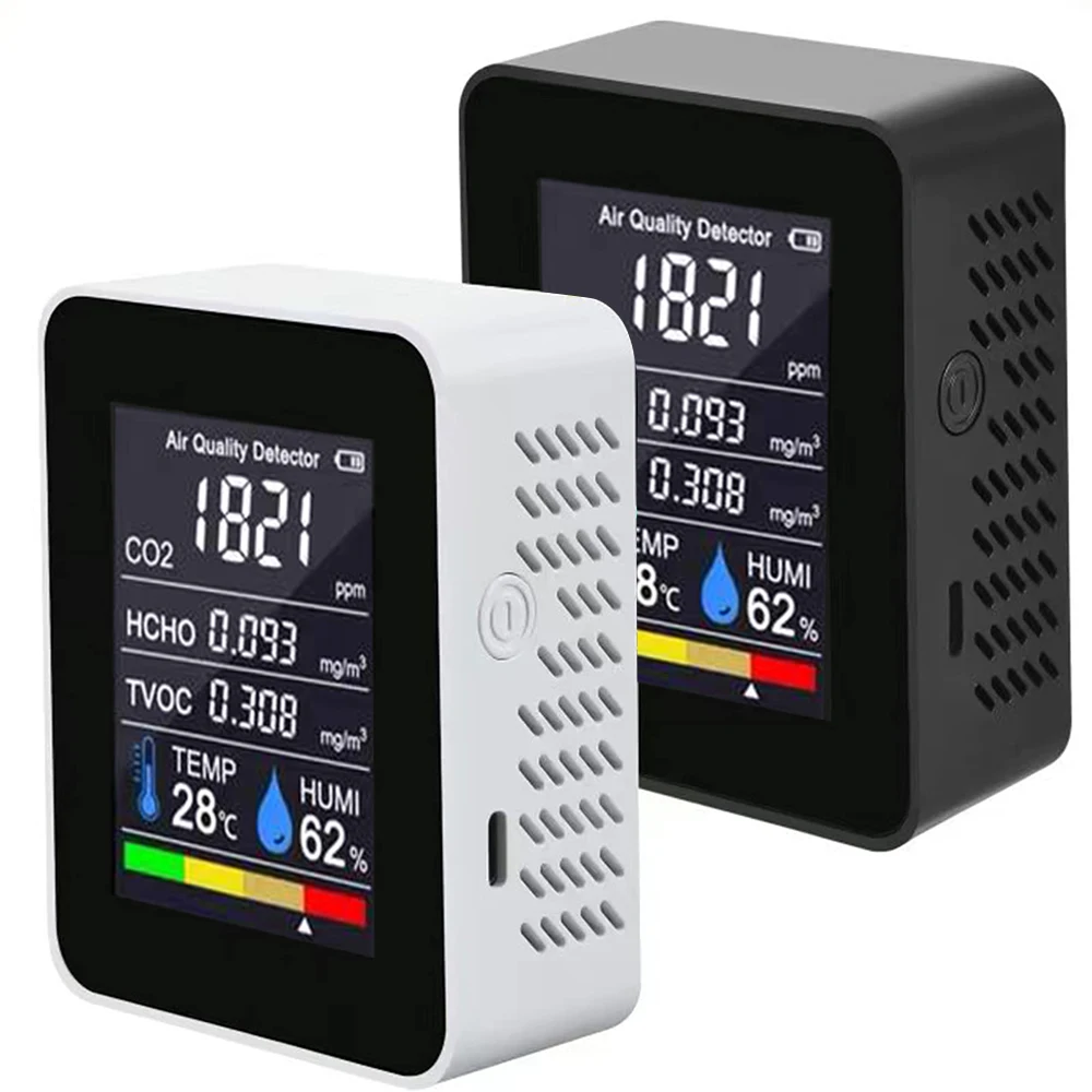 

CO2 Meter Tester for Carbon Dioxide Air Quality Detector Air Quality Monitor with Rechargeable Battery co2 Detector