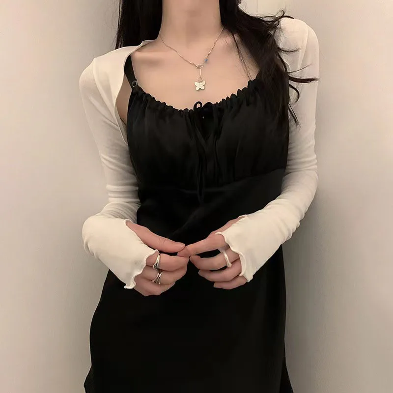 

Chiffon Shirts Women 2023 Summer Long sleeve Shirt Loose Casual Blouse Tie Waist Elegant Blouses for Women