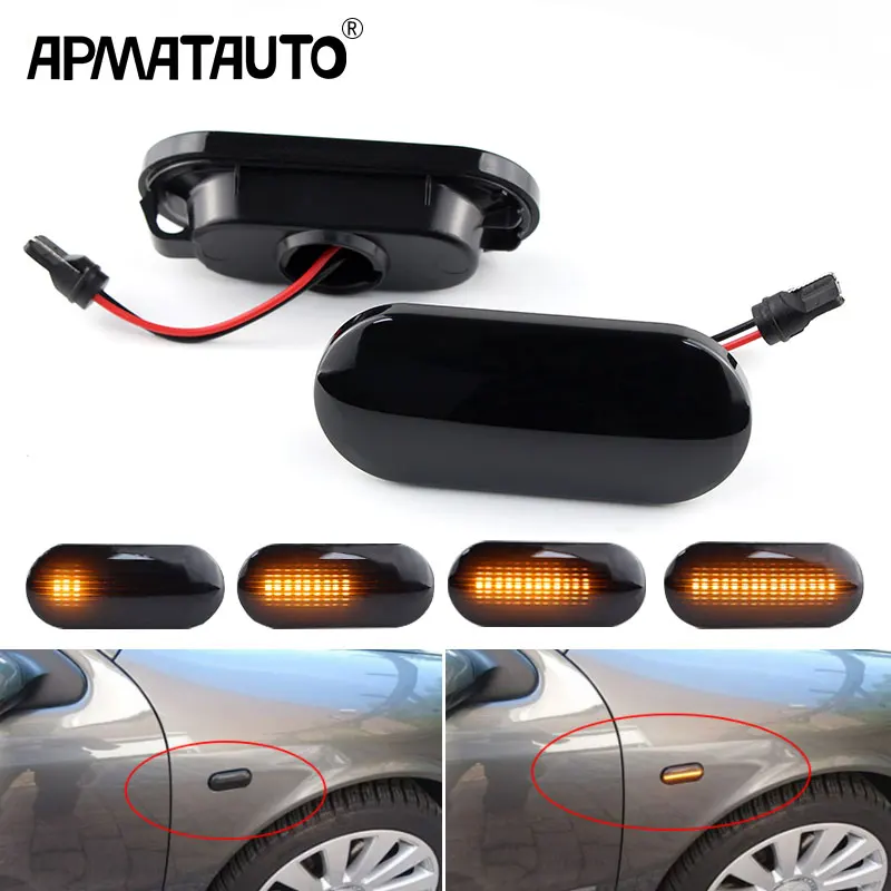 

2Pcs For Ford C-Max Focus MK2 Fusion Fiesta Galaxy LED Dynamic Side Indicator Marker Signal Light Sequential Flashing Lamp