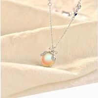 2022 new fantasy firefly lovely fashion elegant moonlight stone pendant clavicle chain necklace female jewelry gift wholesale