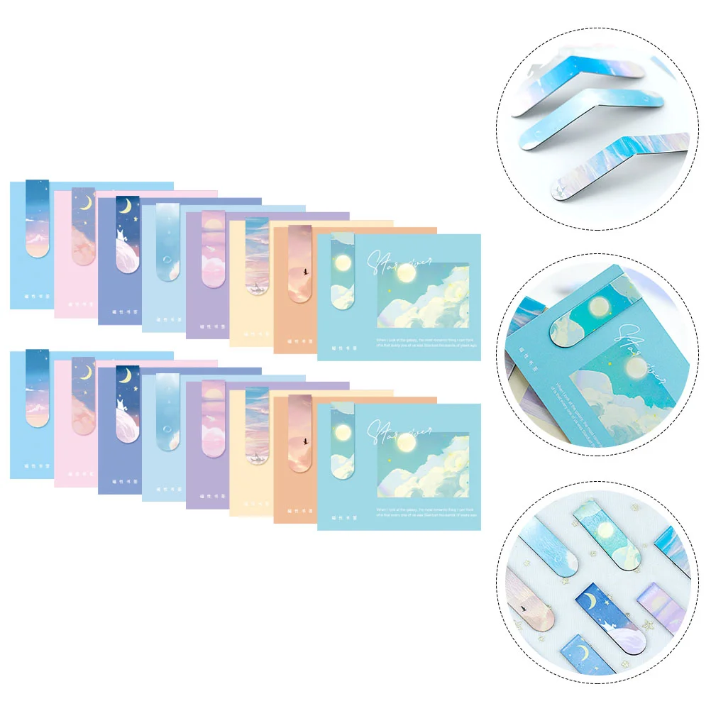 

16 Pcs Magnet Bookmarks Bookmarks Teens Students Clips Delicate Page Markers Paper