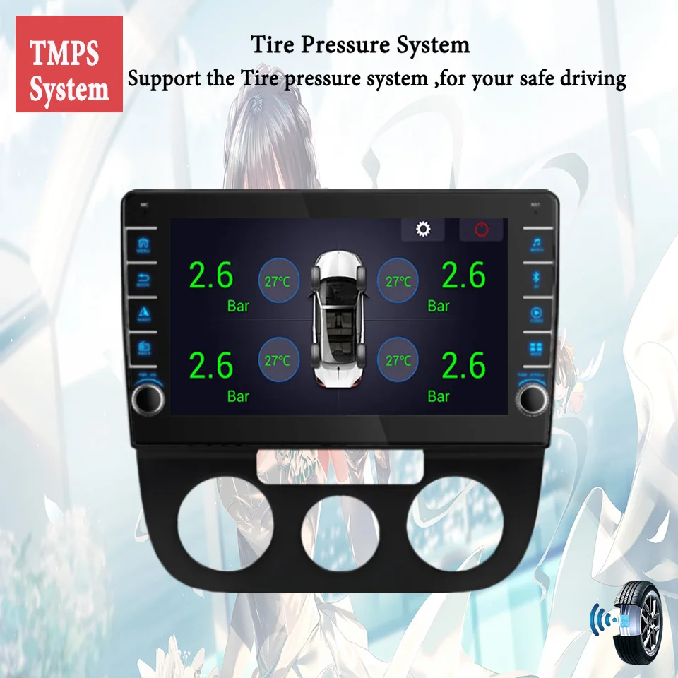 Автомобильный радиоприемник 8 ГБ ОЗУ 128 Android 14 аудио музыка DVD плеер GPS Navi для Volkswagen