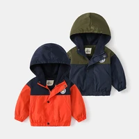 spring autumn child jacket fashion jacket stand collar casual polyester thin windbreaker sports zip top