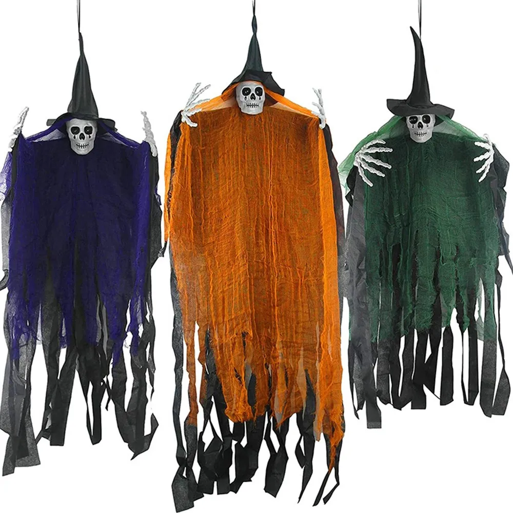 

Hanging Ghost Trail Of Tears Skull Ghost Halloween Decoration Party Pendants Haunted House Horror Props Home Indoor Outdoor