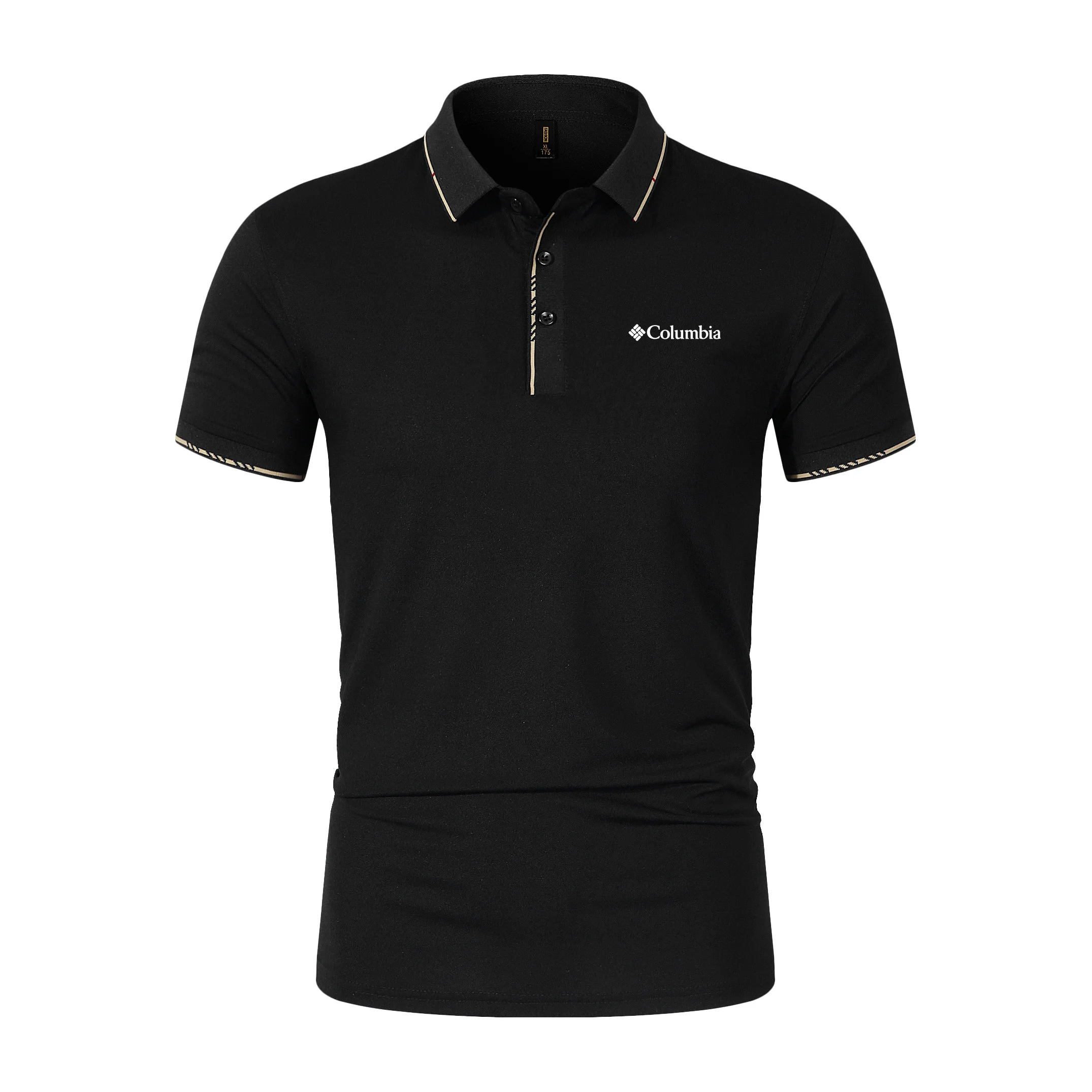 

2023New Columbia Summer High Quality Men Polo Shirts Casual Breathable Short Sleeve Mens Shirts Stand Collar Polo Shirt