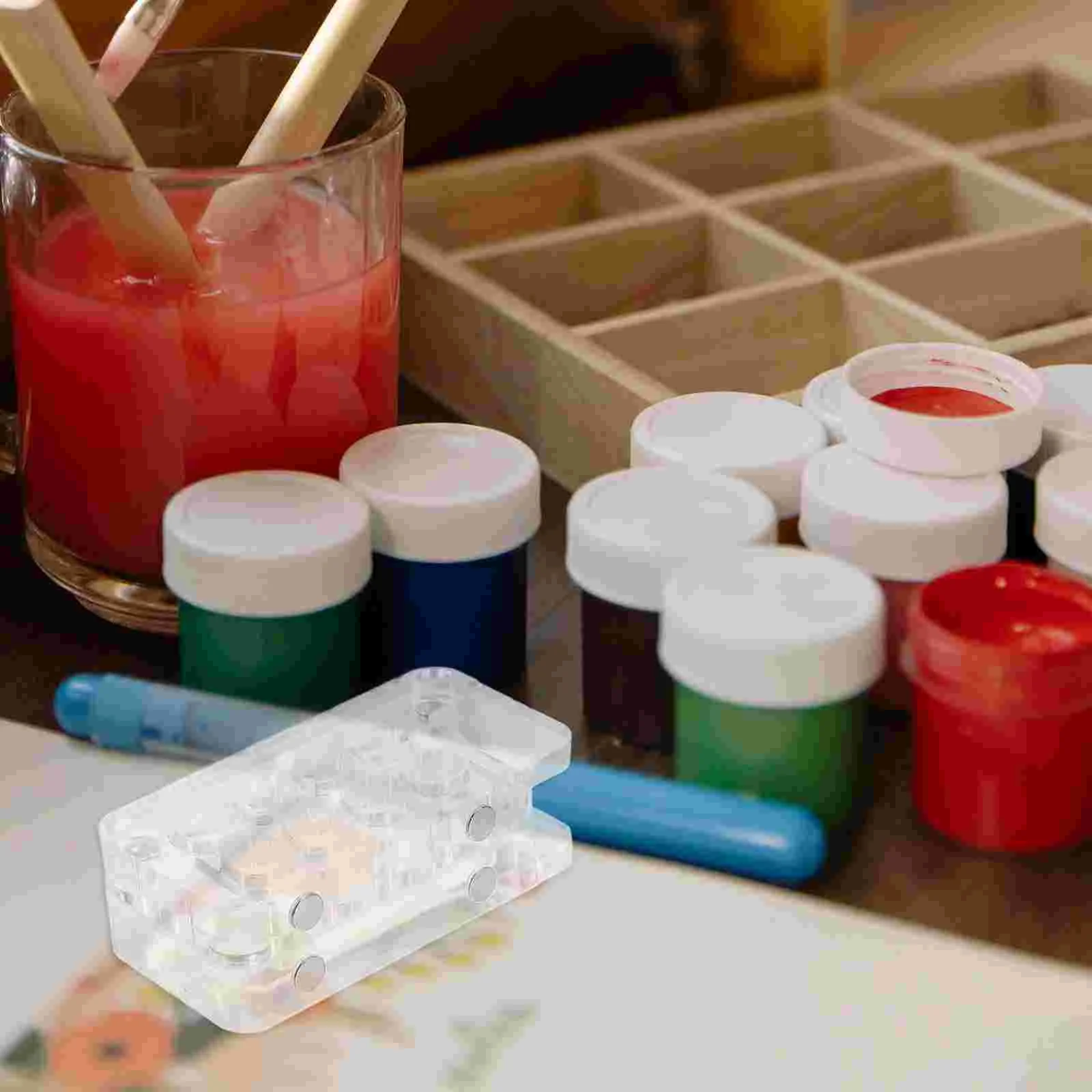 Портативная палитра для рисования с 8 сетками 8-луночная акриловая цветовая