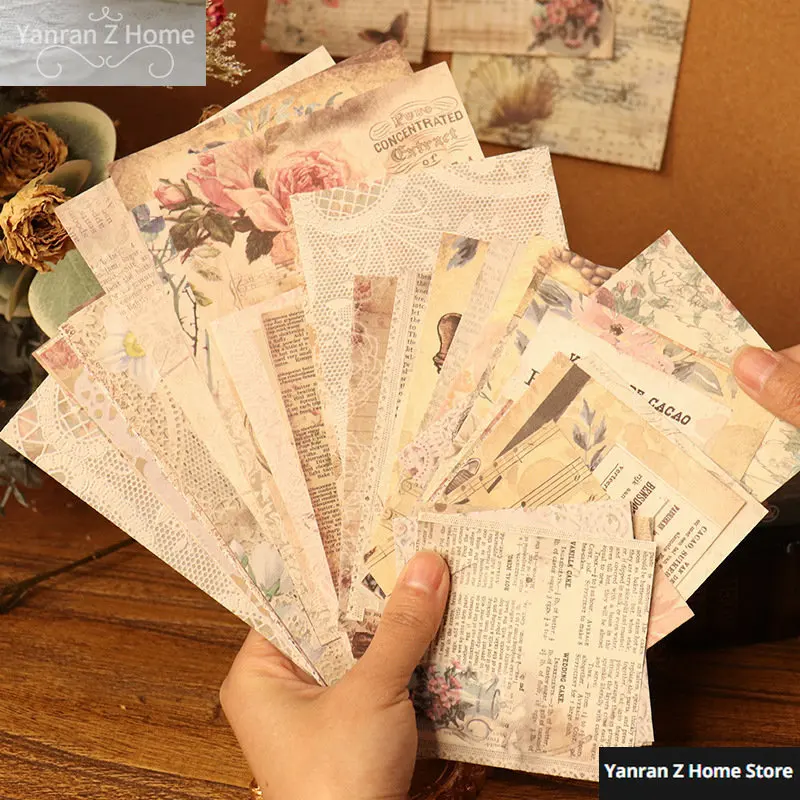 

120 шт., декоративные бумажные коллажи в стиле ретро