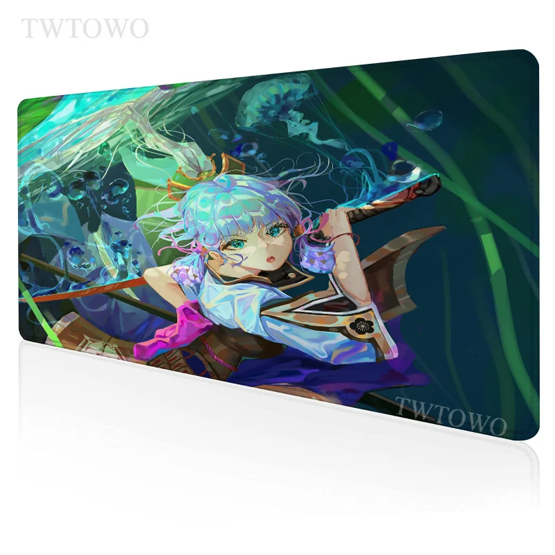 

Игровой коврик для мыши Genshin Impact Ayaka, большой домашний коврик для мыши XL на заказ, коврик для мыши XXL, мягкий Противоскользящий коврик для комп...