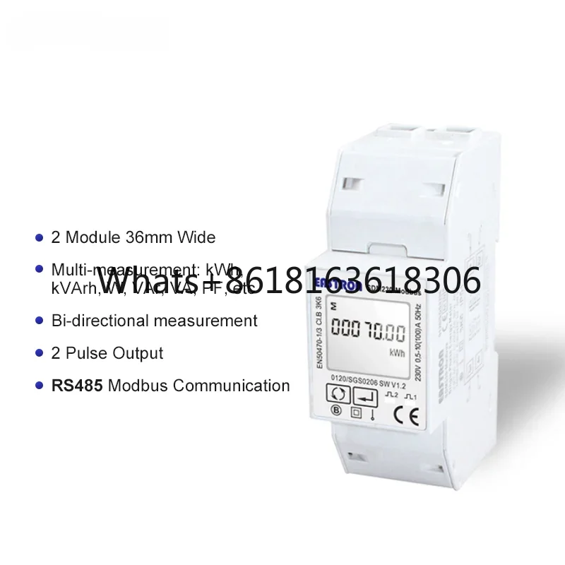Eastron SDM230-Modbus однофазный 2 импульсный выход RS485 Modbus измеритель энергии связи