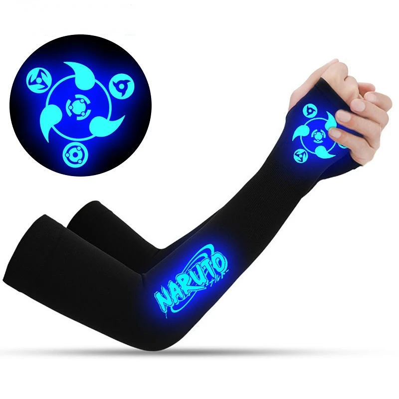 

Bandai Naruto Anime Summer Men's and Women's Oversleeves Sun Protection Arm Guard Cycling Outdoor Ice Silk Luminous Gloves