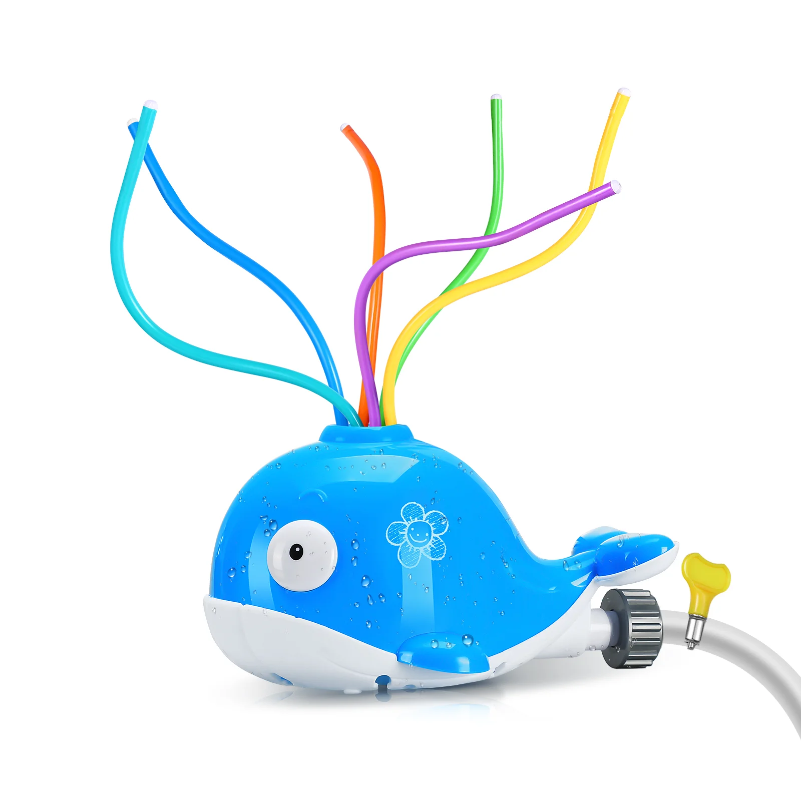 

iBaseToy Cartoon Durable Whale Water Spraying for Lawn Water Tank Bathtub