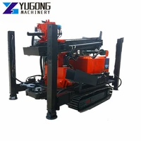 crawler type 200 meter water well drilling rig 150m 200m 400m drill machine with air compressor